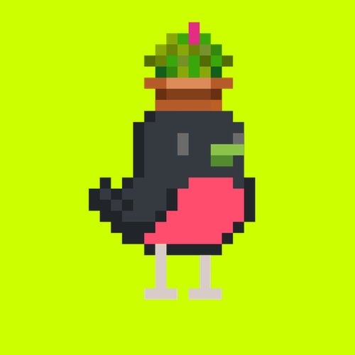 A pixel art character resembling a Magikarp (with pink fin and dark body) wearing a small green sprout hat stands against a bright green background, serving as a playful mascot/visual hook for a 3-hour sweep contest deadline reminder.
