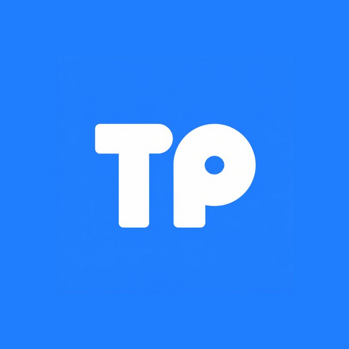 The image shows the white "TP" logo of TokenPocket on a bright blue background. It serves as a branding visual accompanying the announcement of TokenPocket's new Asset Inheritance feature.