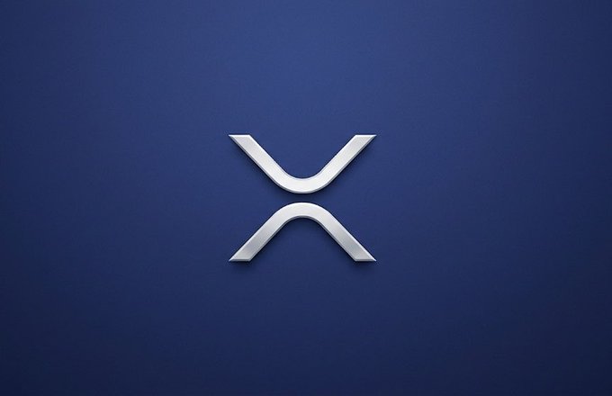 The image features a large white "x" symbol, which appears to be a logo or emblem for Ripple cryptocurrency. The background of the image is blue with a gradient effect, giving it an artistic touch. The caption below the image provides information about Ripple cryptocurrency, stating that there has been a massive influx of $XRP into the market and that the institutional floodgates are wide open, allowing the Ripple army to take over.