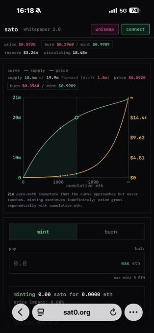 The image shows a cellphone screen with a graph indicating that there's been an increase in the price of Bitcoin over time, and the current price seems to be $0.73 per Bitcoin. The user needs to understand the curve to keep up with this cryptocurrency market trend for better decision making.
