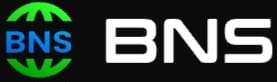 A logo featuring a green and blue globe design next to the text 'BNS' on a black background.