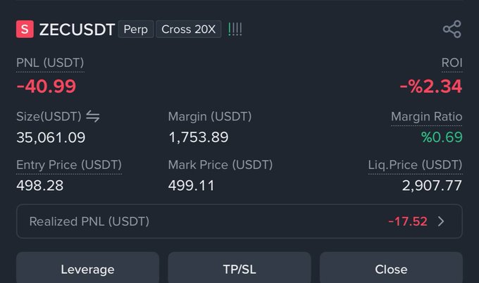 The image shows a screenshot from an investment app that displays various stock information including the closing price of ZECUSDT and some financial statistics about the stocks held by users. The screen also provides details regarding a particular issue with the bug, suggesting that there's talk about fixing it or possibly detecting its abuse before it causes further damage to the software. Despite this, the app has not yet been disabled for user testing, as indicated by a message on the screen that says "Open" and another that reads "Close". The image also mentions an overlay of the word 'mark' in relation to the stock market analysis.