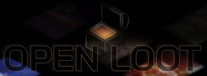 The image features a banner for an online game called "Open Loot". The banner has a dark background with white text that reads "Open Loot" at the top. Below this, there are two images of different colored boxes - one blue and one red. These images represent the game's in-game items or assets. The overall design suggests that the game is focused on simplicity and ease of use for its players.