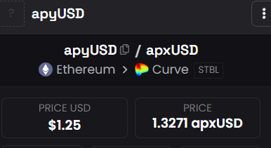 A screenshot of a computer screen displaying an app, "APY USB D", which stands for "apy usd". There's another app displayed next to "APY USB D" that is called "Ethereum curve price". The main focus on the image shows a table with two columns. On the left side, there are three rows of data: one row representing the name "APY USB D", another row for the Ethereum coin, and the third for its current price. This screenshot provides information about Bitcoin, specifically the price of Ethereum and how to get it on the app's screen.