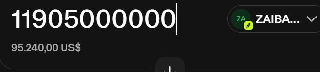 The image shows a token burn tracker displaying "11905000000" ZAIBA tokens burned, equivalent to $95,240.00 USD, supporting the post's claim that nearly 12% of the $ZAIBATSU supply has been burned by the community.