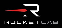 The image shows the Rocket Lab logo, featuring a stylized red and white "R" symbol above the company name "ROCKETLAB" in bold white text on a black background. The logo corresponds to the stock ticker $RKLB mentioned in the post, which is humorously commenting on Rocket Lab's relatively low share price.
