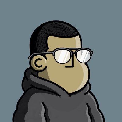 The image features a cartoon character wearing glasses, a hoodie, and looking off into the distance with a serious expression. The caption below the image reads "#NewProfilePic The next chapter begins…. @npconchain". This suggests that there is an upcoming new chapter or story in the character's life, which could be related to their adventures or personal growth.