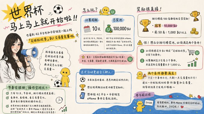 The image features a poster with an illustration of a girl holding a megaphone, surrounded by various objects such as soccer balls, a trophy, and a computer mouse. The poster also includes text written in Chinese that translates to "focus on what is in the image and how it relates to the post". This suggests that the content of the poster may be related to a specific topic or event, possibly connected to the girl holding the megaphone.