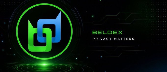 A dark, neon-styled graphic for "BELDEX" with the slogan "PRIVACY MATTERS" and a green circular logo.