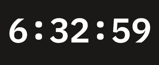 A bold digital countdown timer displays "6:32:59" in large white numerals against a black background, reflecting the remaining hours and minutes until the $VAULT token launch on Virtuals.