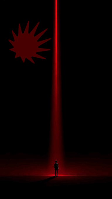 A lone figure stands illuminated by a towering red beam of light beneath a dark sun, evoking the imagery of a hopeful spark of potential piercing through overwhelming darkness.

The composition mirrors the post's message about $DOT—portraying a small, emerging project (the solitary figure) radiating powerful potential (the vertical beam) against an uncertain backdrop (the ominous red sun), capturing the sentiment of valuing a young asset's future promise rather than its current modest $5.2M market cap.