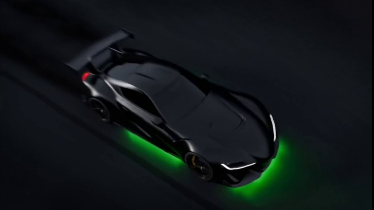 The image shows a sleek, futuristic car traveling down a dark street at night. The car features green neon headlights that illuminate its body as it moves, adding an element of speed and power to the scene. The background is shrouded in darkness, emphasizing the car's presence and intensity. The caption suggests the car could be used for trading on Solana, where people fund others and use their own capital or backing to invest in others' projects. The photo appears to have been taken from a low angle, giving the viewer an immersive experience of being inside the vehicle as it speeds along the street under the cover of night.