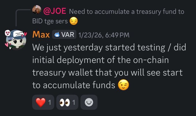 The image features a screenshot of a chat message between two people. The text below the image reads "We just began testing / did an initial deployment of the on-chain transaction. ... Start today to accumulate funds." This conversation may be related to a cryptocurrency investment, where one person is explaining how the virtual currency works and urging the other to start investing in it for immediate gains. The context suggests that this discussion could potentially involve bidding or treasury management in the world of cryptocurrencies.