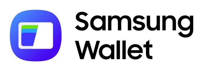 The Samsung Wallet logo featuring a blue and purple gradient app icon next to the 'Samsung Wallet' wordmark.