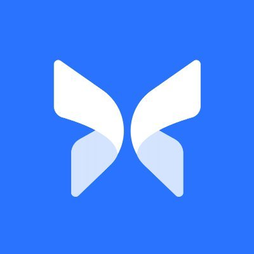 The image shows the Morpho logo on a blue background, featuring two stylized white shapes resembling a butterfly or bird wings, which represents the Morpho lending protocol. This visual aligns with the announcement that Morpho is now live on the Solana blockchain.