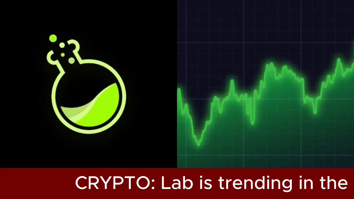 The image presents an intriguing juxtaposition of elements - a green circle with a green liquid inside against a darker background displaying a line graph, all set within a red frame that reads "CRYPT::Lab is trending in the". The green circle represents a chemical reaction happening inside a test tube, while the dark background signifies economic trends. The text on the image emphasizes the connection between these two ideas and encourages viewers to explore both fields further.