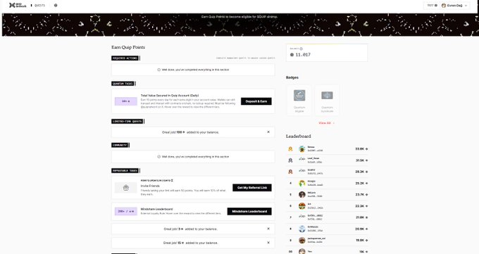 A screenshot of a cryptocurrency rewards dashboard displaying "Earn Cheap Peons," "Deposit & Earn" options, and a leaderboard showing tokens and SHAP.