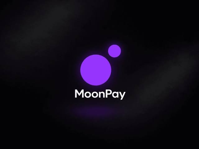 The MoonPay logo featuring two purple circles on a dark background.