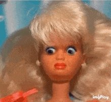 The image features a blonde doll with big eyes, giving her an amusing and playful appearance. She has blonde hair that stands out against the background. The doll's face is turned towards the camera, making her look directly at the viewer. The caption "no individual reward cap is interesting" suggests that the doll might be a novelty item or a gift, rather than a typical doll for sale in stores.

The image also includes text elements such as "IMPLAY" and "IMPLY", which could possibly indicate that this doll was created for a promotional campaign or to share on social media platforms. The combination of the doll's unique features and the accompanying caption creates an interesting and engaging visual experience for the viewer.
