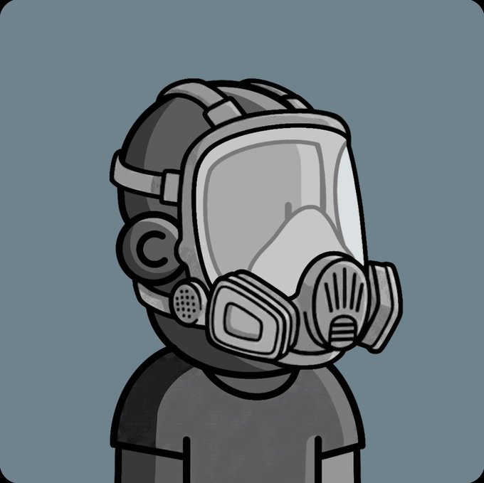 The image features a cartoon character wearing a gas mask, which appears to be a person or an animal. The character's face is shown against a blue background with white text that reads "Just swept 22 @npconchain Vibes of the timeline seems stinky luckily I brought the mask". This suggests that the character might have been involved in some sort of cleaning task or event, and they are now wearing the gas mask as a precautionary measure.

The post also mentions an event called "Wen zero", which could be related to the character's actions or the context of the image. The caption reads: "Just swept 22 @npconchain Vibes of the timeline seems stinky luckily I brought the mask". This implies that there might have been a significant event, possibly involving cleaning or some other action, and the character is now wearing the gas mask as a result.