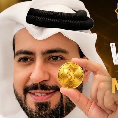 A man wearing a traditional white headdress holds up a gold Pi Network coin near his face, suggesting a promotion of Pi Network alongside Sidra Bank as future digital finance innovations. The image visually reinforces the post's message about Pi Network's significance in the evolving landscape of digital finance.
