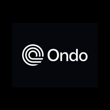 The image displays the Ondo logo, featuring a stylized circular emblem next to the wordmark "Ondo," set against a black background. The branding ties into the accompanying post about Ondo's John Hoffman discussing the potential growth of onchain markets from $3 trillion to $100 trillion through tokenization.