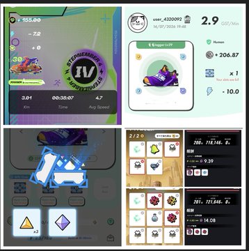 A collage of four mobile game screenshots including a 'TV' race timer screen, a 'Bingo LV.20' purple car, a blue airplane in a flying game, and a match-3 puzzle game interface.