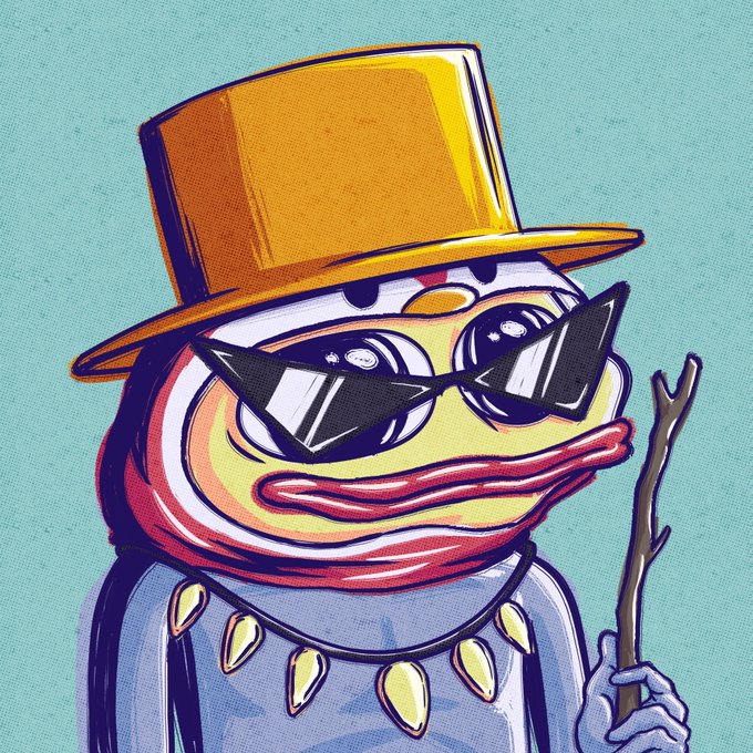 The image features a cartoon frog wearing sunglasses, holding a stick, and standing against a blue background with white text that reads "WL GIVEAWAY FOR THE SUBSCRIBERS @AutismioETH Thank you for the 1/1 for my PENGU 20 GTD SPOTS @autismioETH". The frog is dressed in a hat and glasses, giving it a unique and amusing appearance.