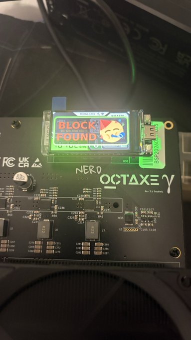 The image shows a black circuit board with a green light, possibly indicating that the device is powered on or has been recently used. The circuit board also contains various electronic components such as resistors, capacitors, and transistors. The text "Second Block in 6 days!! #DGB #Digibyte" suggests that there are two more blocks of information available for viewing, likely related to the content displayed on the screen or the device's status.

The post appears to be a social media post about a product or service, possibly related to electronics or technology. The image is accompanied by a caption that reads "Second Block in 6 days!! #DGB #Digibyte". This implies that there are two more blocks of information available for viewing and may provide additional context or details about the device being discussed on the post.