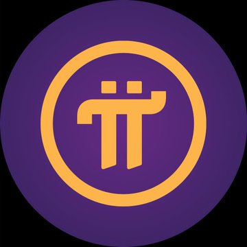 A purple circular Pi Network logo featuring the Greek letter π in gold, representing the cryptocurrency project referenced in the post about Elon Musk's comments on mathematics and π's role in interplanetary trajectory calculations.