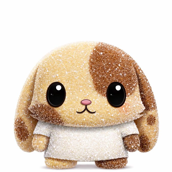 The image features a cute little bunny character with brown fur and white spots, wearing a white shirt and standing upright against a plain white background. The bunny has big eyes and a small nose, giving it a charming appearance. The caption below the image reads "Gm bunnies Minting is still live for holders! I don'... openseaio/collection/bun". This suggests that the bunny character is still active and available to be purchased or used by collectors.