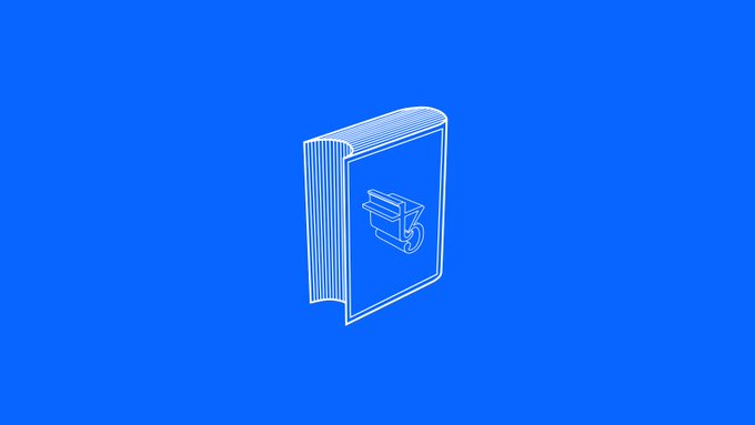 An isometric wireframe illustration of a book with a graduation cap on its cover, rendered in white line art against a bright blue background. The imagery visually reinforces the post's announcement of the Tutor Award, with the graduation cap symbolizing teaching and the book representing educational content or tutorials.