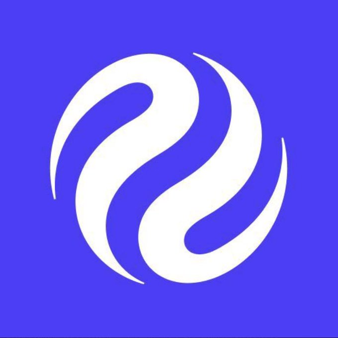 A white swirling, yin-yang-like logo set against a vibrant purple background, representing the Injective (INJ) cryptocurrency brand as highlighted by the news of its record-breaking 58.8 million tokens staked onchain.
