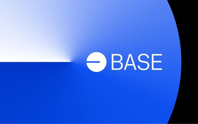 A blue gradient graphic featuring the BASE logo with a circular icon.