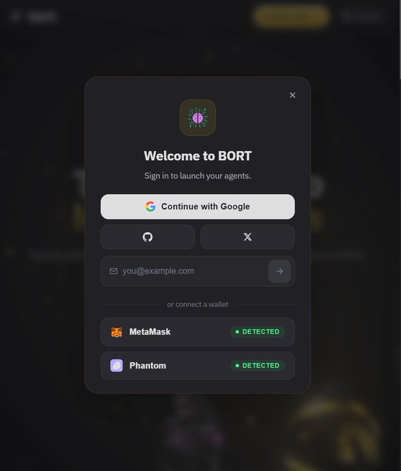 The image shows a screenshot of a website called @BortOnBsc, which appears to be related to Bitcoin or cryptocurrency. The website has a sign-in page with a black background and white text that welcomes users to join the platform. There are two tabs on this page - one is for signing in, while the other displays information about the project. The post also mentions that there are many projects that need more support and exposure, such as @BortOnBsc and @ClipX0_, which could be related to Bitcoin or cryptocurrency development.
