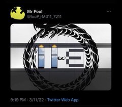 A tweet from user "Mr Pool" (@IcePr7M3T1_T211) posted at 9:19 PM on 3/11/22 shows a tribal-style "UFC 3" logo, which connects to the accompanying post's numeric references to 3/11, 311, and 911, evoking themes of conflict alongside mentions of Ethiopian calendar date 11/3, the 191st day, and $XRP.