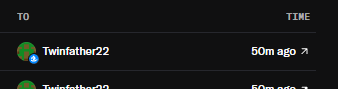 A close-up shows the Steam chat history with user Twinfather22, whose two most recent messages were sent 50 minutes ago with upward-pointing arrows, indicating edits or updated entries. The contrast between these older timestamps and the post's claim that Twinfather22 is about to win a $5,000 USDG giveaway "in 10 minutes" suggests the image is being presented as evidence—or a setup—anticipating that a new, winning message from Twinfather22 will appear shortly.