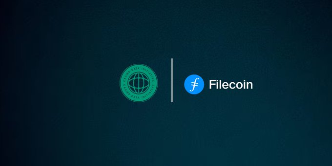 A post about a Copernicus ecosystem that generates 30 terabytes of satellite data daily is displayed, which is related to the world bank and Filecoin. The image also contains some information about other organizations storing geospatial research data on them.