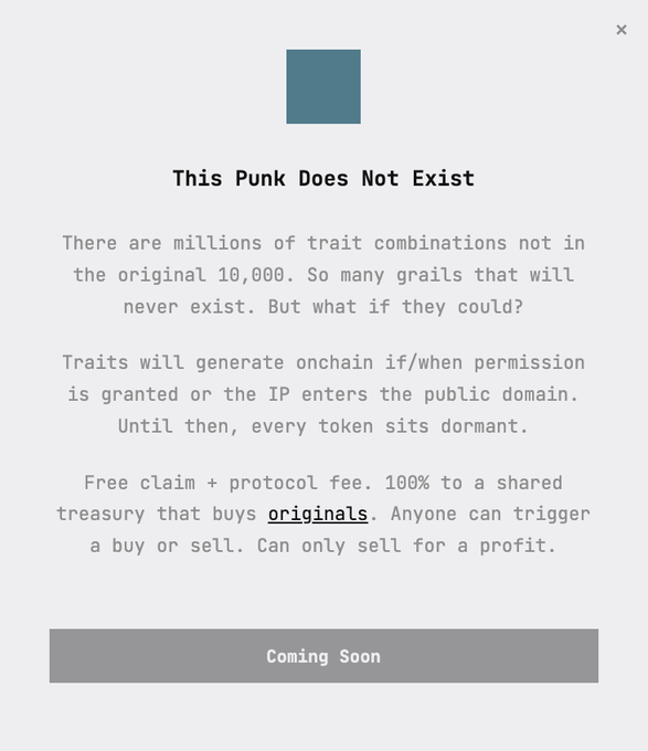 The image focuses on a web page that contains a message or an advertisement about Bitcoin, with the text "This punk does not exist." The main content of the advertisement seems to be related to Bitcoins, perhaps promoting its usage as a cryptocurrency or making a statement against it. Since this description is unrelated to the actual photo present in the image, we cannot draw any conclusions regarding the contents of the actual image based on this description alone.
