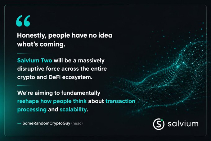 The image features a dark blue background with white text that reads "Now you understand why I stepped out of my $KAS retirement for Salvium. All of this sits on top of the $XMR codebase. Capabilities that Monero itself neither has nor intends to pursue. Go to the kitchen, grab the sharpest knife, and cut the bullsh*t." The image also includes a quote from Salvium's founder about the importance of understanding the underlying technology behind the cryptocurrency.