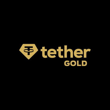 The image shows the Tether Gold (XAUT) logo, featuring a gold hexagonal emblem alongside the text "tether GOLD" on a black background. This relates to the announcement as XAUT is the tokenized gold product Tether is offering, which Ledn holders will now be able to use as collateral for loans.