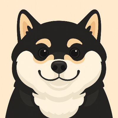 The image features a black and white dog's face, which appears to be a cartoon or illustration style. The dog is smiling with its eyes closed, giving off a happy vibe. The background of the image is light brown, providing a neutral backdrop that allows the focus to remain on the dog's face and expression. There are no texts or other objects in the image, making it a simple yet engaging visual representation of the post about the Manyu ecosystem.