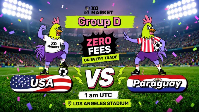 The image features a poster for a soccer match between two teams from different countries - USA and Paraguay. The poster includes cartoon characters representing each team, with the USA team wearing a white shirt and purple shorts while the Paraguayan team wears a red and blue striped shirt paired with purple shorts. Both teams are shown in action poses on the field, ready to play. The text on the poster promotes a zero-fee match between the two teams, indicating that there are no entry fees for spectators or players attending the event. This could be an advertisement for a sports event where the organizers want to encourage more people to attend and support the sport by eliminating financial barriers.