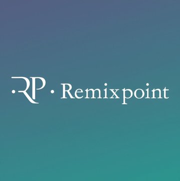 The Remixpoint company logo is displayed in white text on a gradient background that transitions from dark blue at the top to teal at the bottom.