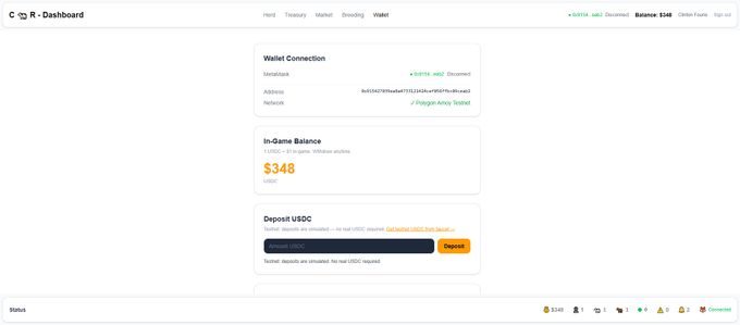 The image shows a screenshot of a dashboard with a white background, displaying information about a wallet. The dashboard includes details such as the wallet's name, address, and balance. It also provides access to the wallet's transaction history and network connections. The text on the screen reads "City.R&D Dashboard", indicating that this is an application for managing city-related tasks or projects.