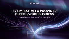 BEHQ Markets promotional banner reading 'EVERY EXTRA FX PROVIDER BLEEDS YOUR BUSINESS' with tagline 'One connected layer for 24/7 onshore FX'.
