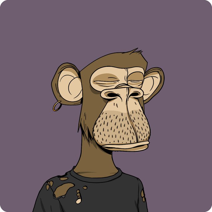 The image features a cartoon monkey wearing a black shirt, with its eyes closed as if sleeping or daydreaming. The monkey appears to be a character from a cartoon series called "Happy weekend! All Apes." This series is known for its unique art style and creative characters. The post also mentions that the artist who created this image is named @BoredApeYC, which suggests they might have an interest in creating humorous or whimsical illustrations of animals.