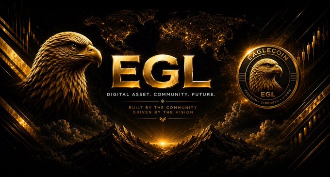The image features an eagle head with gold color and wings spread wide against a black background. It appears as if the eagle is embarking on a journey towards PancakeSwap, which has gained popularity recently due to its unique concept of swapping digital assets like bitcoins for pancakes instead of traditional currency. The post suggests that $EGL might have reached 66.9% of the bonding curve in terms of community growth and participation in this cryptocurrency swap community. It also mentions a fair-launch model designed to ensure equal access by all participants, promoting the idea of a community driven by the vision.