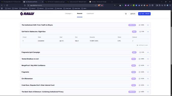 The image presents an overview of a webpage that displays a search for "easy money" with various options, including trading and staking. The focus of this advertisement appears to be on staking as the primary service offered by the platform. There is also a pop-up encouraging users to try out the new cryptocurrency known as "@RallyOnChain" in hopes of making quick cash. The image suggests that these are promotional strategies aimed at attracting potential investors and users interested in the new cryptocurrency.