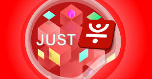 The image features a stylized 3D "JUST" logo and a red icon with a stylized symbol, set against a red background with colorful geometric blocks, visually representing the JustLendDAO platform highlighted in the post. The graphic serves as a branded illustration emphasizing the strong DeFi liquidity metrics, including its $6.17B TVL and $127.25M borrowed value, discussed in the accompanying text.